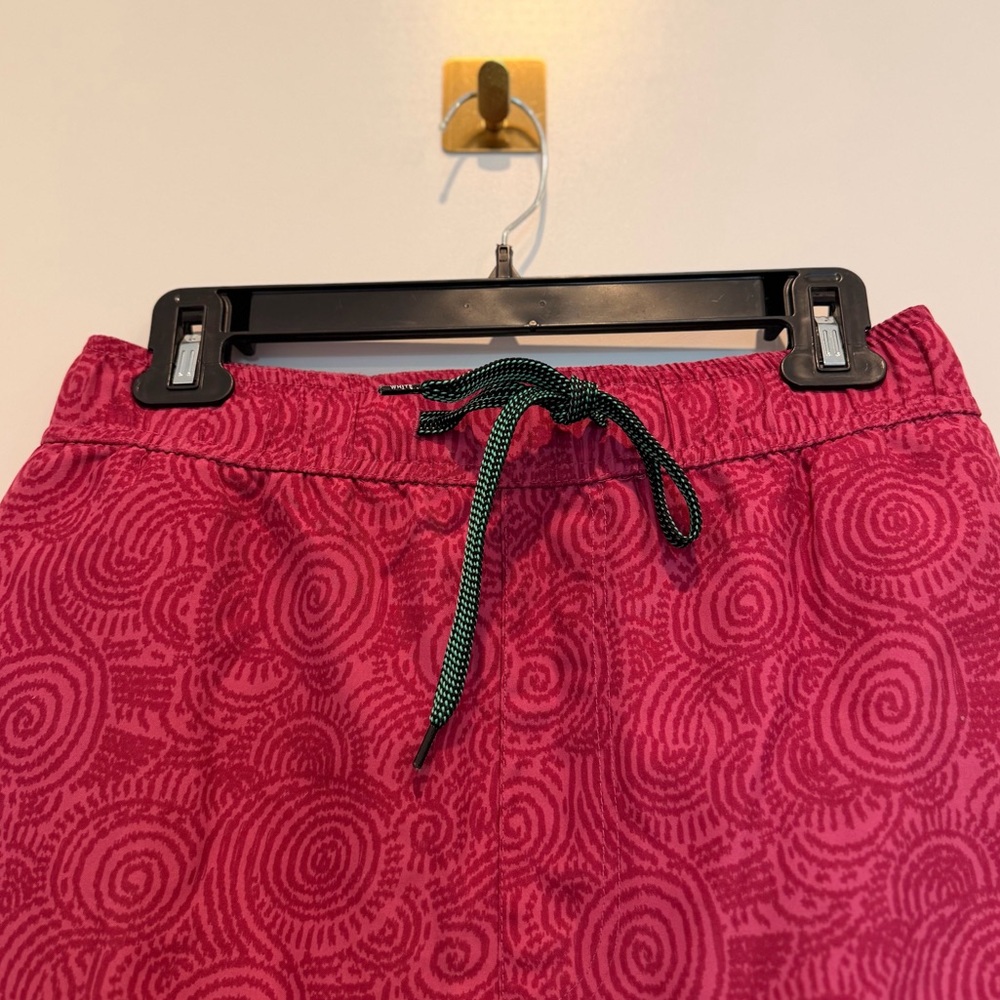 Houston White Swirl Patterned Magenta Swim Trunks | Size XXL